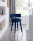 Yorztif Velvet Counter Stool