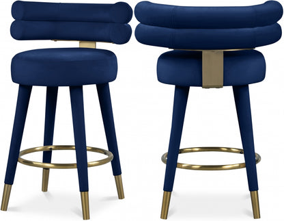 Yorztif Velvet Counter Stool