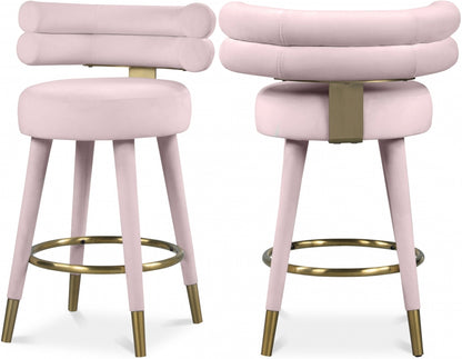 Yorztif Velvet Counter Stool
