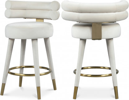 Yorztif Velvet Counter Stool