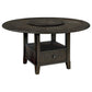 Alywt 5-piece Round Storage Base Dining Table Set Dark Cocoa