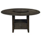 Alywt 5-piece Round Storage Base Dining Table Set Dark Cocoa