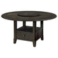 Alywt 5-piece Round Storage Base Dining Table Set Dark Cocoa