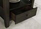 Alywt 5-piece Round Storage Base Dining Table Set Dark Cocoa