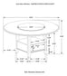 Alywt 5-piece Round Storage Base Dining Table Set Dark Cocoa
