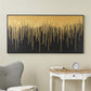 GOLD CANVAS ABSTRACT MELTING DRIP FRAMED WALL ART WITH BLACK FRAME, 59" X 2" X 30"
