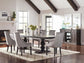 132121 Splehp 7-piece Rectangular Dining Table Set Distressed Noir