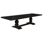 132121 Splehp 7-piece Rectangular Dining Table Set Distressed Noir