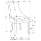 132121 Splehp 7-piece Rectangular Dining Table Set Distressed Noir