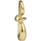 Gold Aluminum Metal Abstract Swirl Sculpture, 7" x 4" x 13"