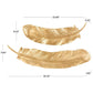 GOLD RESIN BIRD FEATHER WALL DECOR, SET OF 2 30", 23"W