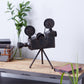 Brown Metal Film Camera Sculpture, 12" x 7" x 15"