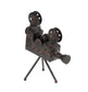 Brown Metal Film Camera Sculpture, 12" x 7" x 15"