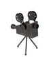 Brown Metal Film Camera Sculpture, 12" x 7" x 15"