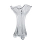 Clear Glass Abstract Fluted Tulip Vase, 9" x 9" x 16"