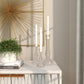 Clear Glass Candle Holder, Set of 3 12", 8", 7"H