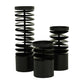 Black Metal Candle Holder, Set of 3 6", 8", 12"H