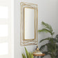Gold Metal Wall Mirror with Thin Metal Rectangle Frame, 31" x 1" x 47"