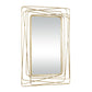 Gold Metal Wall Mirror with Thin Metal Rectangle Frame, 31" x 1" x 47"