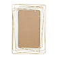 Gold Metal Wall Mirror with Thin Metal Rectangle Frame, 31" x 1" x 47"