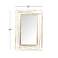 Gold Metal Wall Mirror with Thin Metal Rectangle Frame, 31" x 1" x 47"
