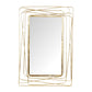 Gold Metal Wall Mirror with Thin Metal Rectangle Frame, 31" x 1" x 47"