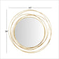 Gold Metal Wall Mirror with Overlapping Ring Frame, 40" x 1" x 38"