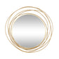 Gold Metal Wall Mirror with Overlapping Ring Frame, 40" x 1" x 38"