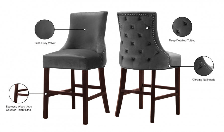 577 Hannah Velvet Counter Stool