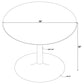 Allek 5-piece Round Marble Top Dining Set White and Gold