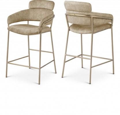 Aray Velvet Counter Stool