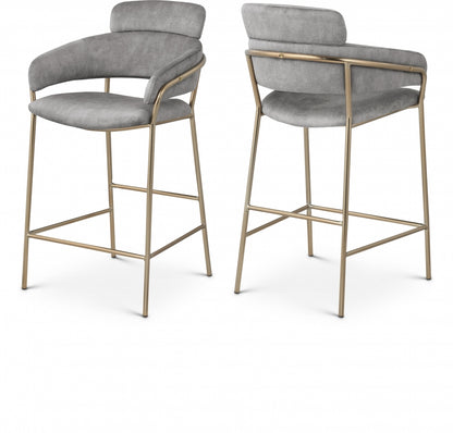 Aray Velvet Counter Stool