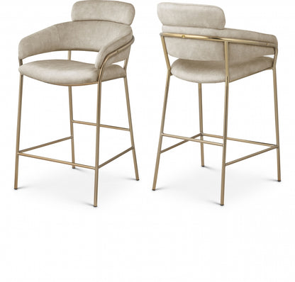 Aray Velvet Counter Stool
