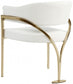 Nyledam Cream Vegan Leather Dining Chair