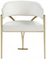 Nyledam Cream Vegan Leather Dining Chair