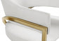 Nyledam Cream Vegan Leather Dining Chair
