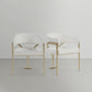 Nyledam Cream Vegan Leather Dining Chair
