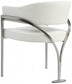 Nyledam Cream Vegan Leather Dining Chair