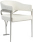 Nyledam Cream Vegan Leather Dining Chair