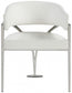 Nyledam Cream Vegan Leather Dining Chair