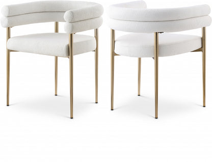 Elleirb Boucle Fabric Dining Chair