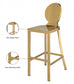 Xoddam Gold Stainless Steel Bar Stool