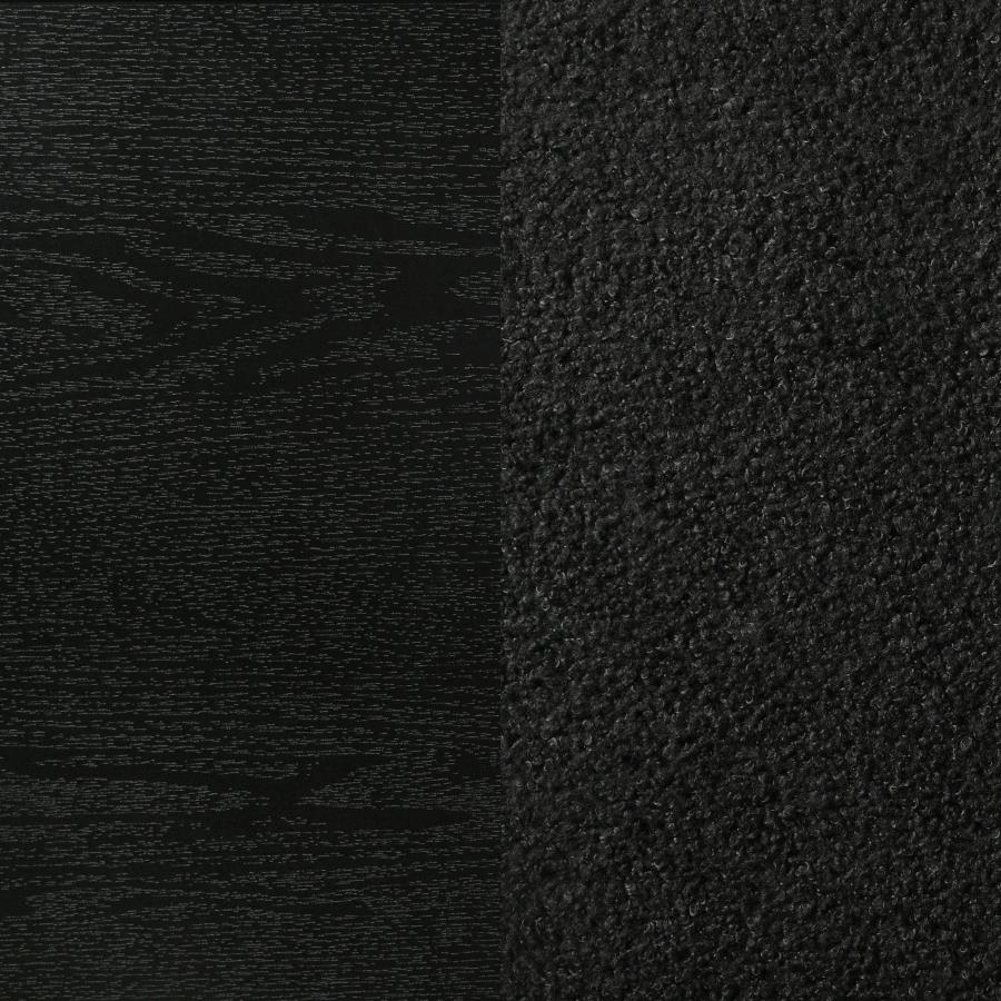063602 Adnarim 54-inch Upholstered Twin Panel Bed Black