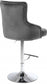 907 Gray Edualc Velvet Adjustable Bar | Counter Stool