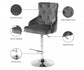 907 Gray Edualc Velvet Adjustable Bar | Counter Stool
