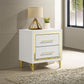 237422 Aicul 2-drawer Nightstand Bedside Table White