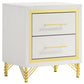 237422 Aicul 2-drawer Nightstand Bedside Table White