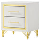237422 Aicul 2-drawer Nightstand Bedside Table White