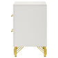 237422 Aicul 2-drawer Nightstand Bedside Table White