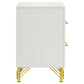 237422 Aicul 2-drawer Nightstand Bedside Table White